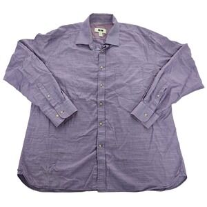Joseph Abboud XXL‎ Purple Striped Button Down Long Sleeve Dress Shirt Men
